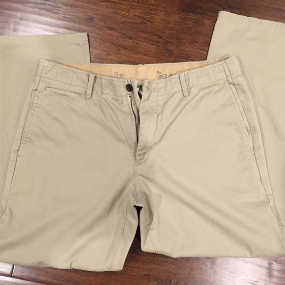 Gap mens chino khakis lot gray and tan 34 W x 28 L - Picture 6 of 8